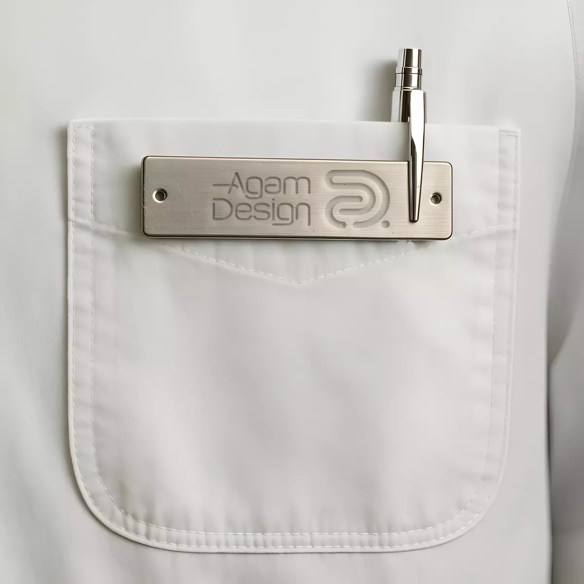 Badge Rectangulaire Zamak Gravé — BAD.012