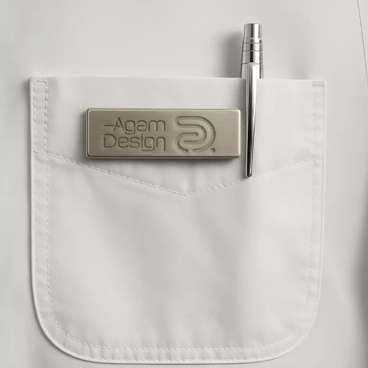 Badge Rectangulaire Zamak Gravé — BAD.013
